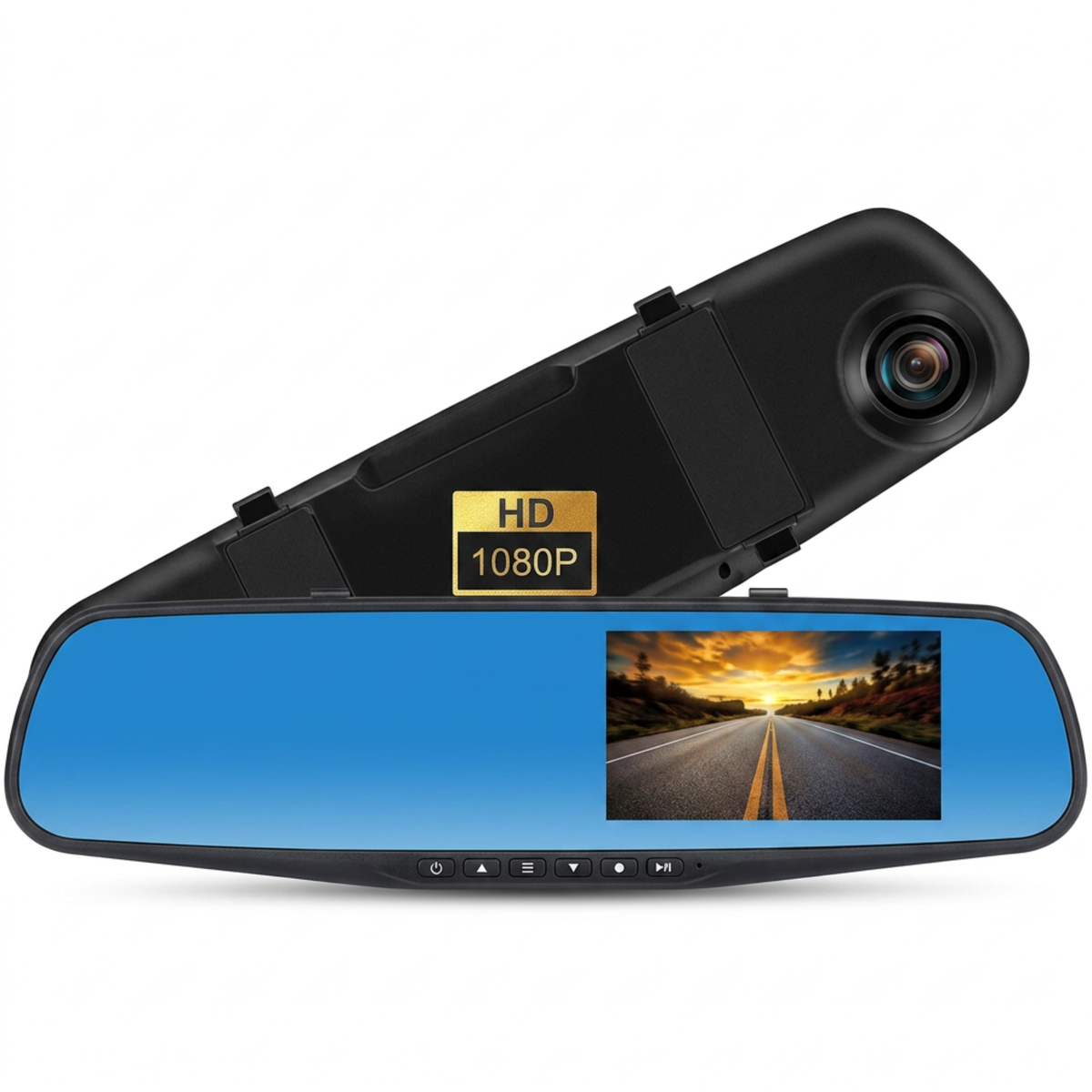 Cámara Espejo de Auto HD 1080p, incluye Dual con Reversa