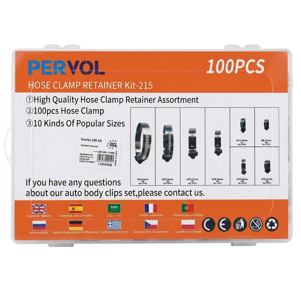 Kit 100 Abrazaderas para Manguera Marca Pervoi