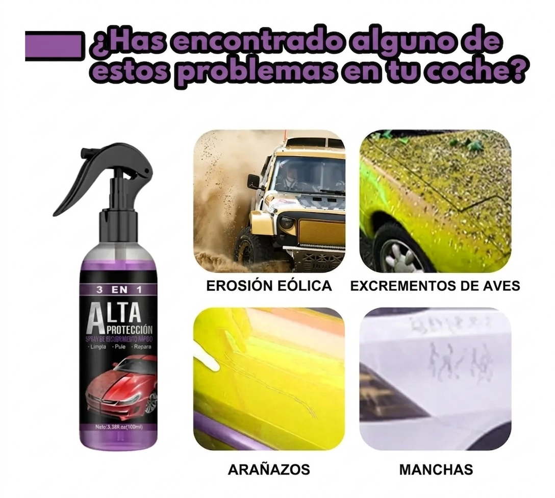 Protector Auto 3 en 1 con Cera Spray Cerámica 150ml