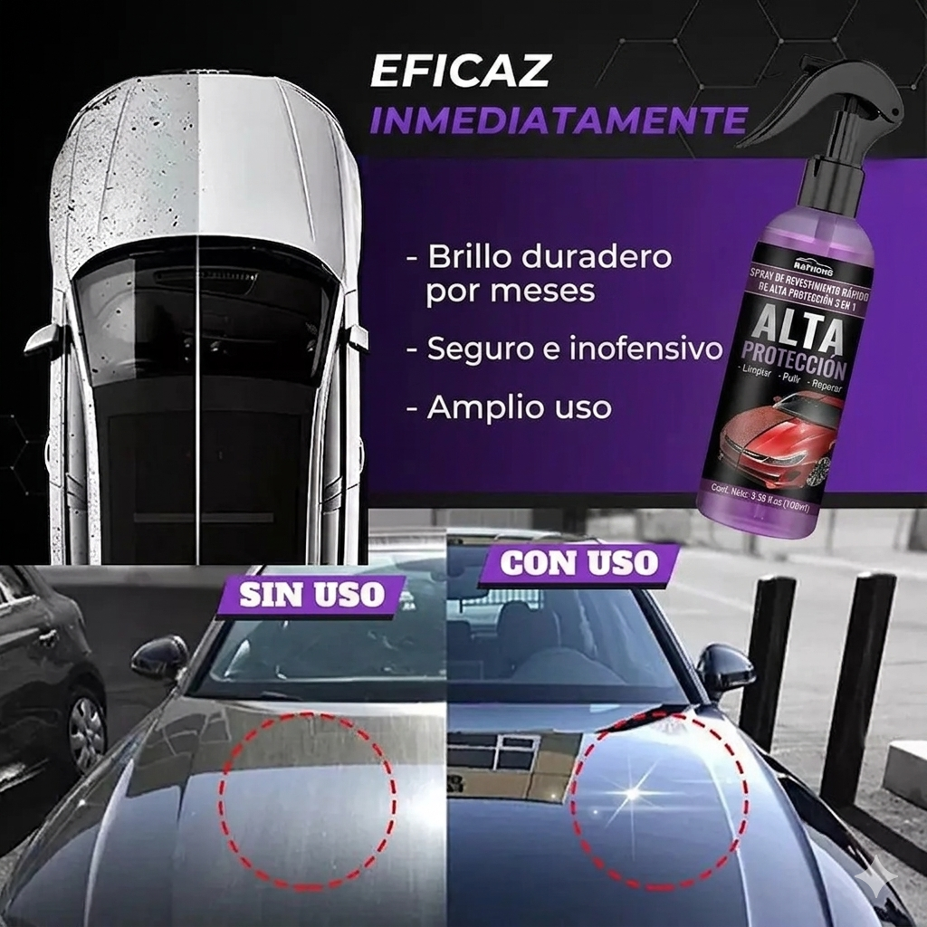Protector Auto 3 en 1 con Cera Spray Cerámica 150ml