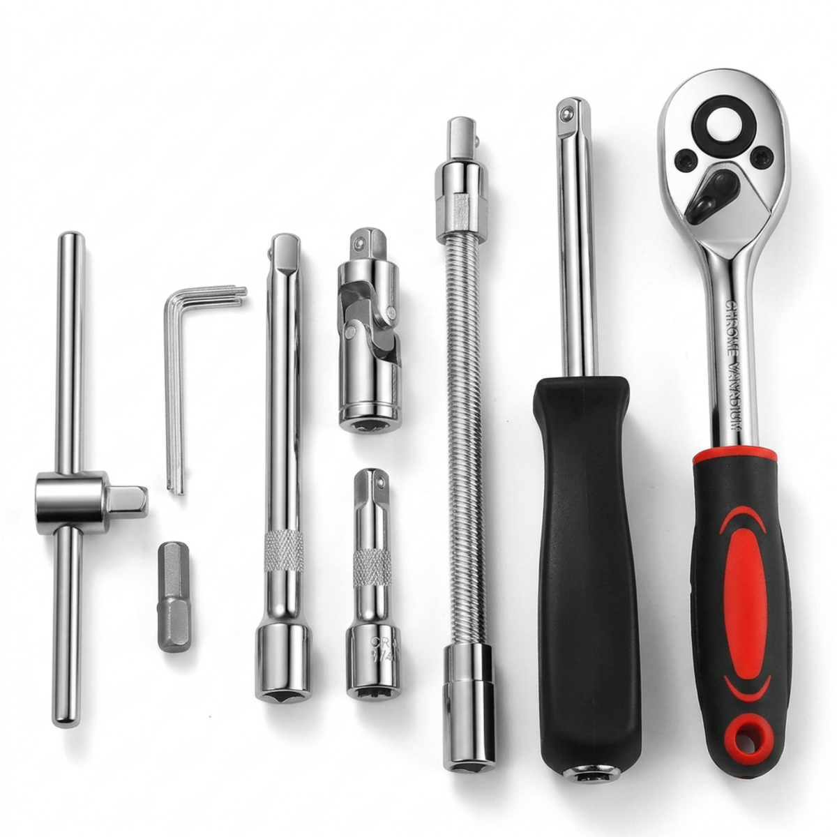 Kit de Herramientas Mecánicas de 1/4" con 46 Piezas