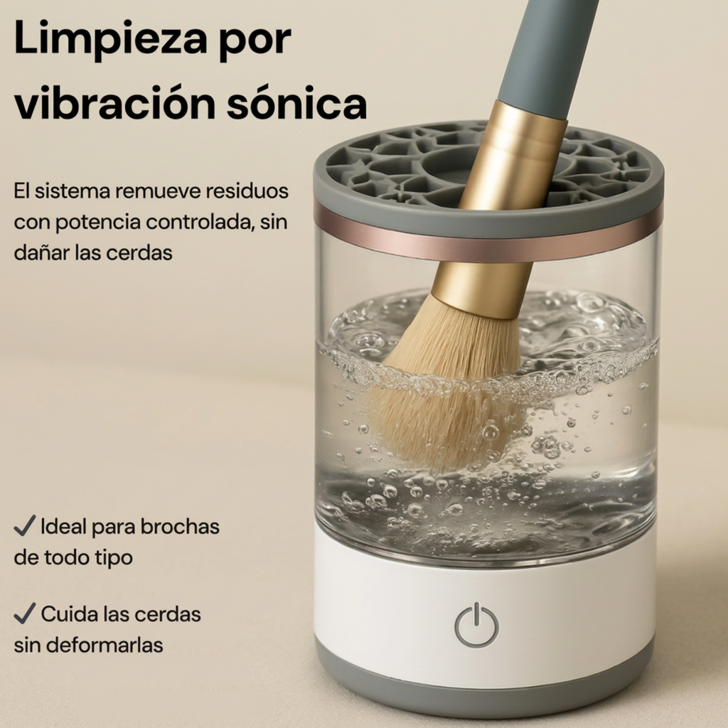 Limpiador Eléctrico de Brochas de Maquillaje con carga USB y Portátil