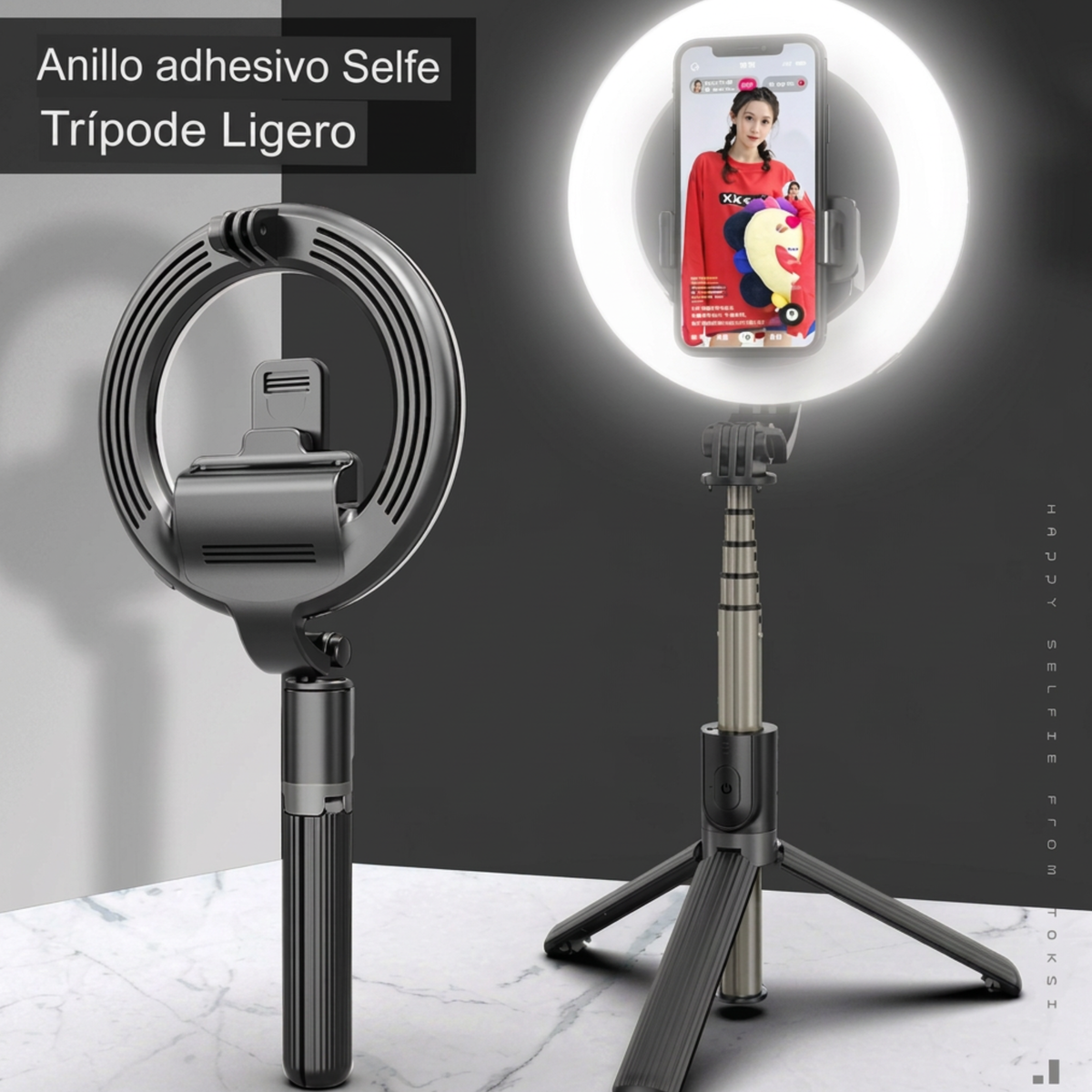 Mini Aro de Luz LED con Selfie Stick L07
