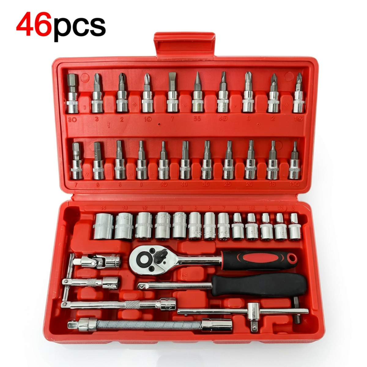 Kit de Herramientas Mecánicas de 1/4" con 46 Piezas