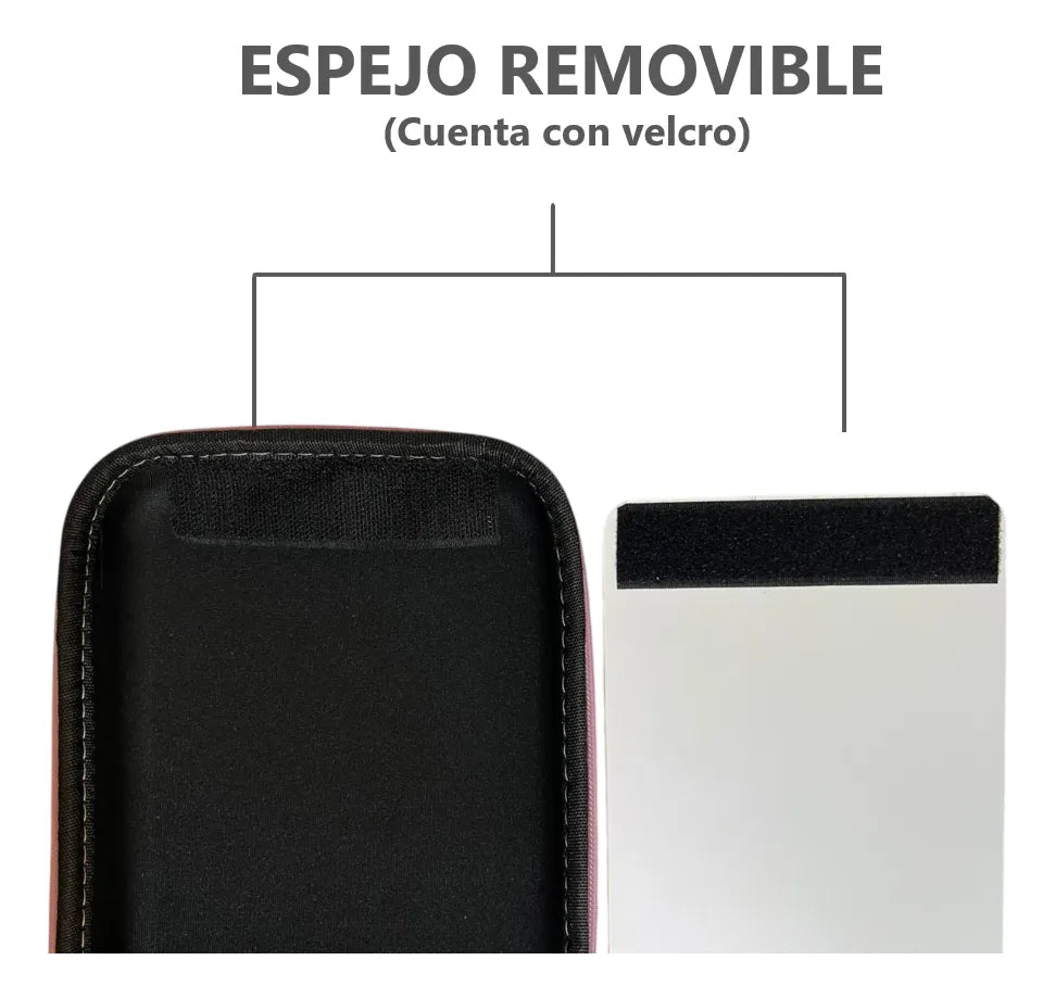 Estuche de Maquillaje con Espejo y Luz LED