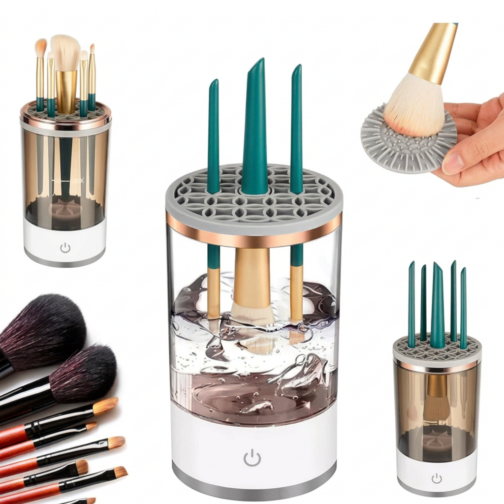 Limpiador Eléctrico de Brochas de Maquillaje con carga USB y Portátil