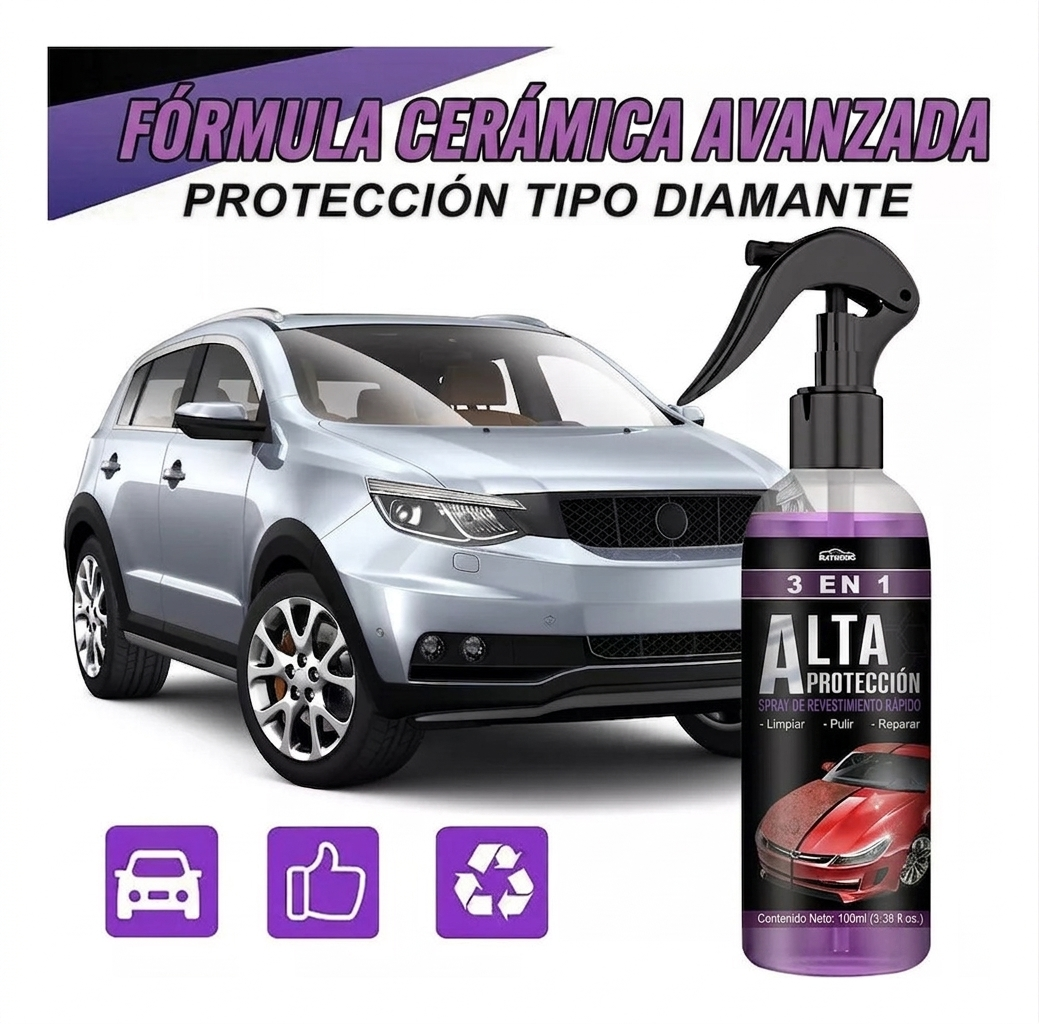 Protector Auto 3 en 1 con Cera Spray Cerámica 150ml
