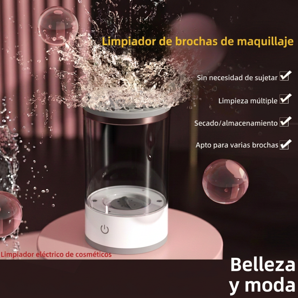 Limpiador Eléctrico de Brochas de Maquillaje con carga USB y Portátil