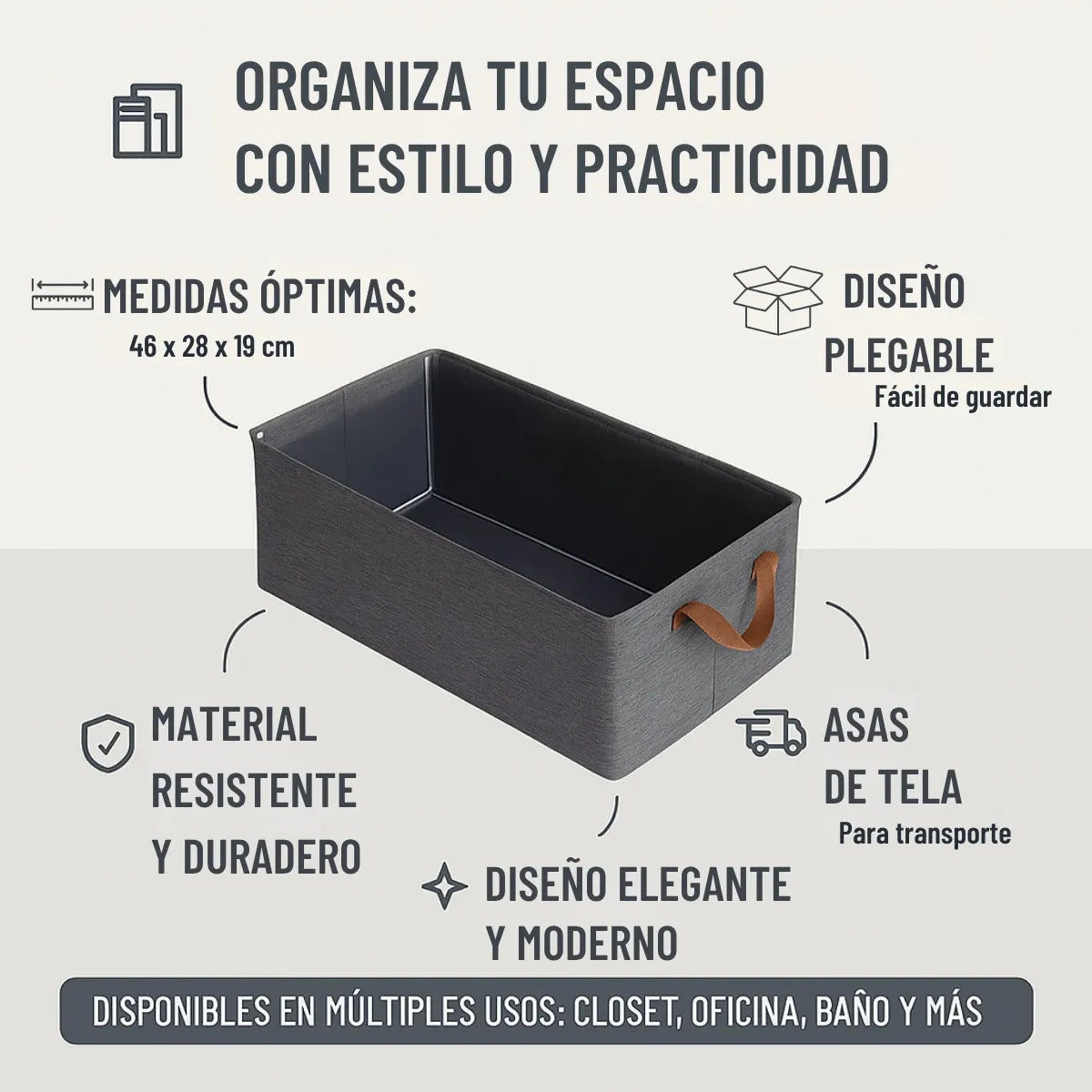 Canasta Organizadora Plegable (Individual)